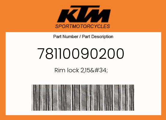 2018 KTM OEM Part 78110090200