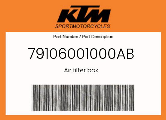 2022 KTM OEM Part 79106001000AB