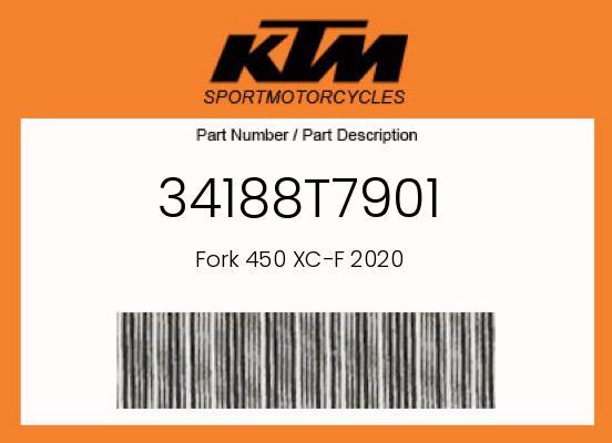 0 KTM OEM Part 34188T7901