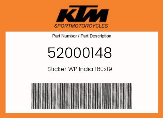 0 KTM OEM Part 52000148