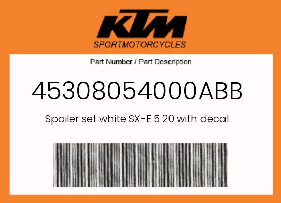 0 KTM OEM Part 45308054000ABB