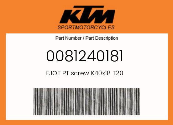 0 KTM OEM Part 0081240181