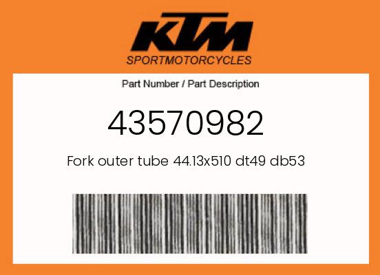 Fork outer tube 44.13x510 dt49 db53 undefined