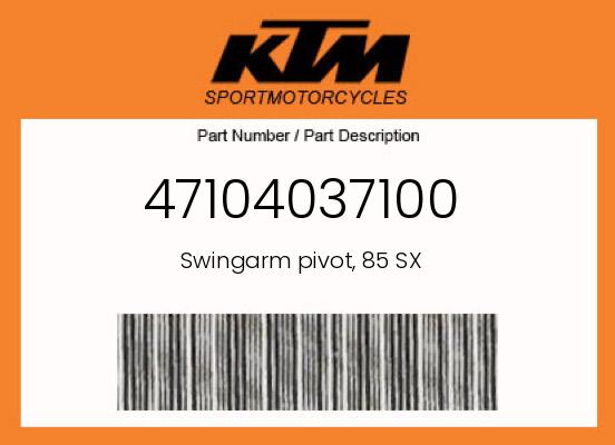 KTM OEM Swingarm Pivot 2013-2027 85 SX - 47104037100 undefined