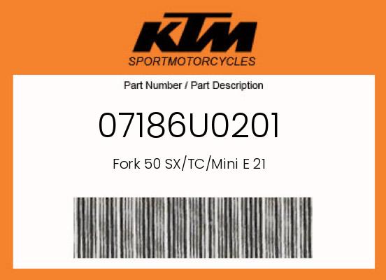 0 KTM OEM Part 07186U0201