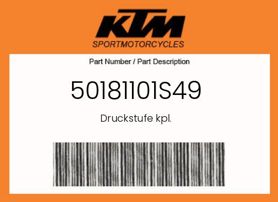 0 KTM OEM Part 50181101S49