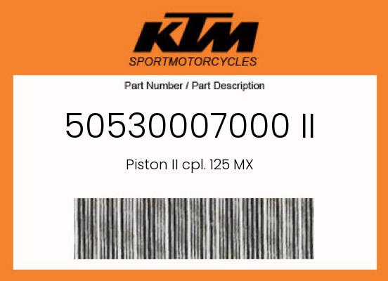 0 KTM OEM Part 50530007000 II