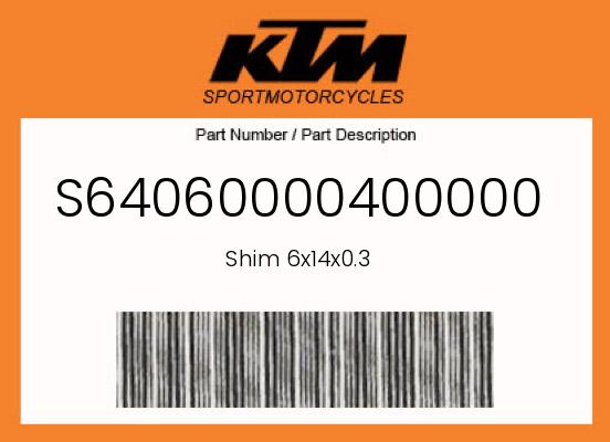 0 Gasgas OEM Part S64060000400000