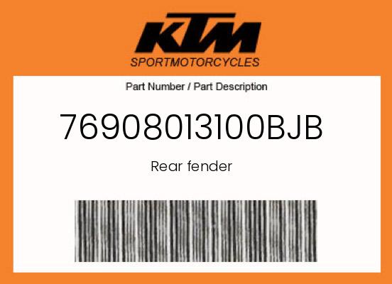 0 KTM OEM Part 76908013100BJB