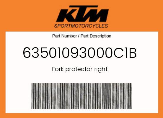 0 KTM OEM Part 63501093000C1B