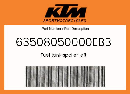 0 KTM OEM Part 63508050000EBB