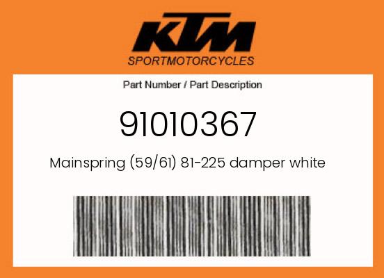 0 KTM OEM Part 91010367