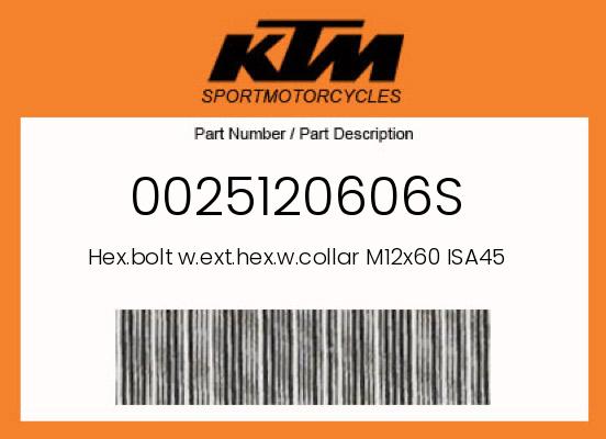 0 KTM OEM Part 0025120606S