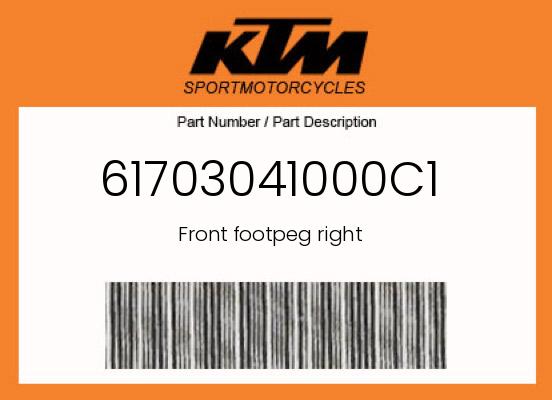 0 KTM OEM Part 61703041000C1