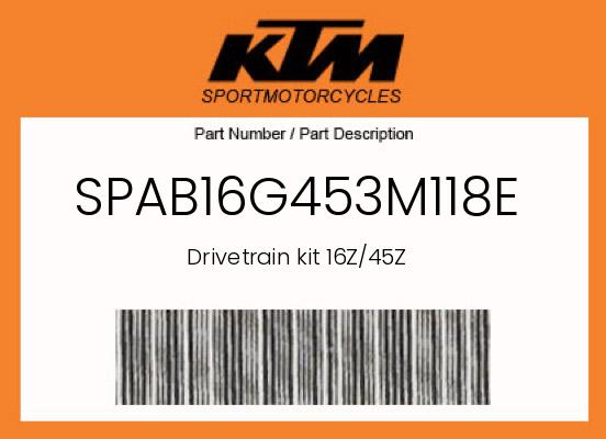 0 KTM OEM Part SPAB16G453M118E