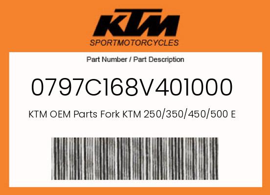 0 KTM OEM Part 0797C168V401000
