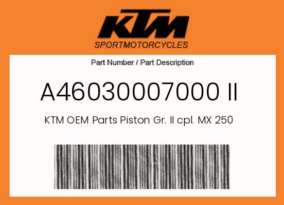 0 Husqvarna OEM Part A46030007000 II