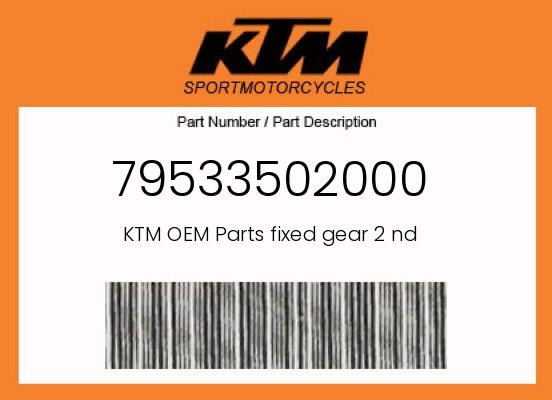 0 KTM OEM Part 79533502000
