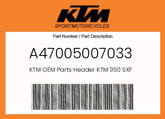 0 Husqvarna OEM Part A47005007033
