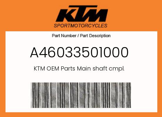 Main shaft cmpl. undefined