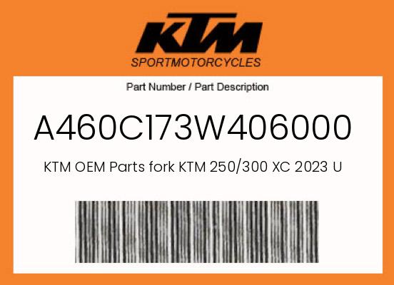 0 KTM OEM Part A460C173W406000