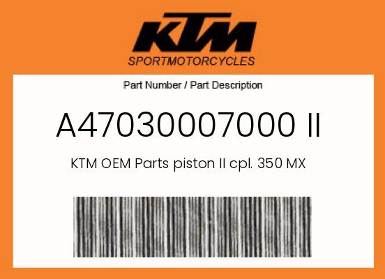0 Husqvarna OEM Part A47030007000 II