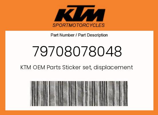 0 KTM OEM Part 79708078048