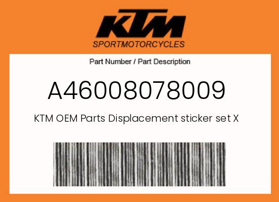 0 KTM OEM Part A46008078009