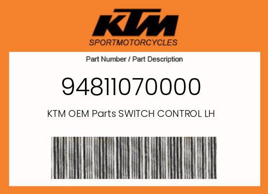 KTM OEM Left Handlebar Switch 2022-2023 RC 390 - 94811070000 undefined