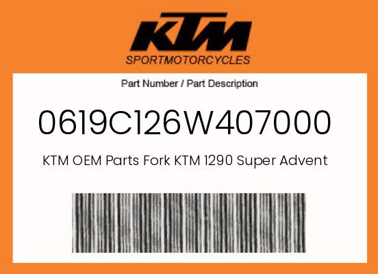 0 KTM OEM Part 0619C126W407000
