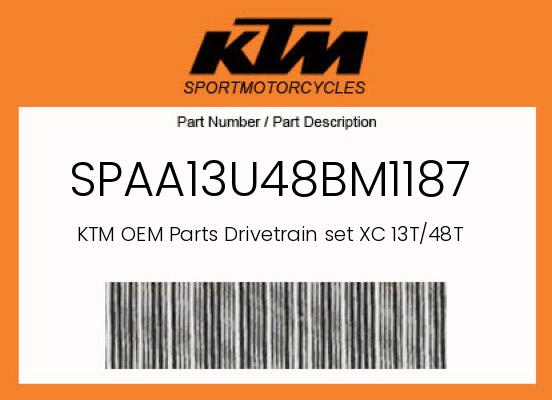 2018 KTM OEM Part SPAA13U48BM1187