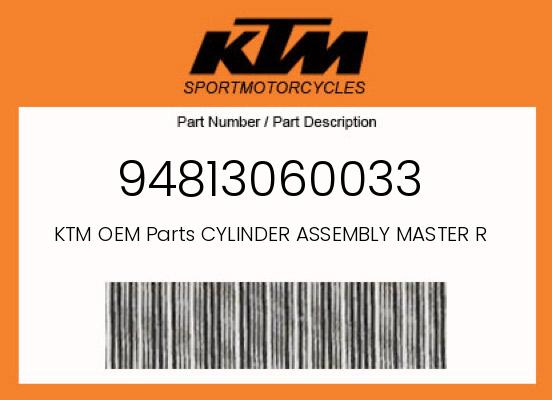KTM OEM Rear Brake Master Cylinder Assembly - 94813060033 undefined
