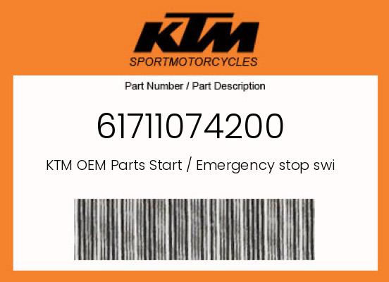 0 KTM OEM Part 61711074200
