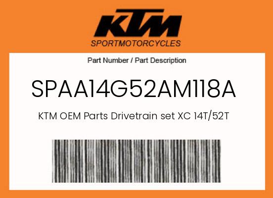 0 KTM OEM Part SPAA14G52AM118A