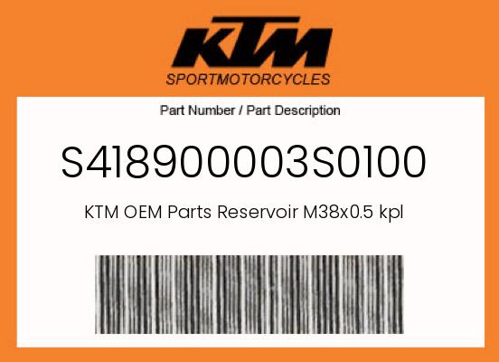 0 KTM OEM Part S418900003S0100