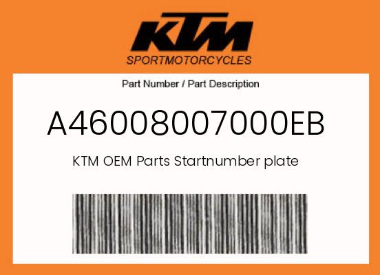 0 KTM OEM Part A46008007000EB