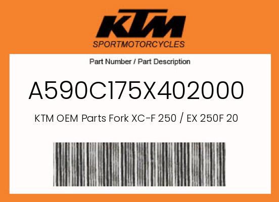 0 KTM OEM Part A590C175X402000