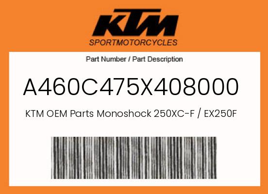 0 KTM OEM Part A460C475X408000