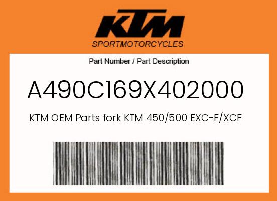 0 KTM OEM Part A490C169X402000