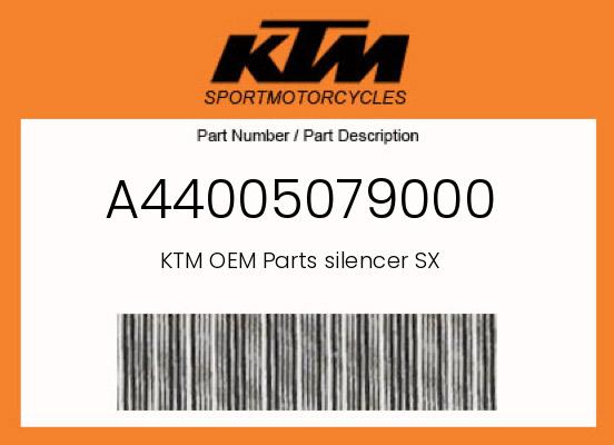 0 KTM OEM Part A44005079000