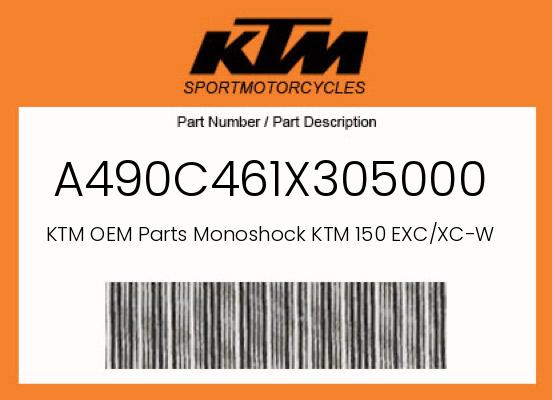0 KTM OEM Part A490C461X305000