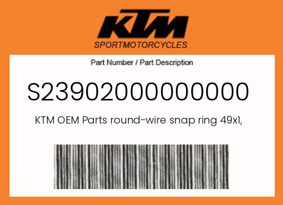 0 KTM OEM Part S23902000000000