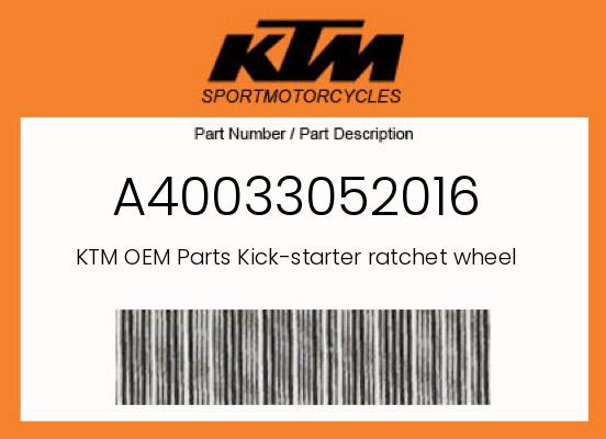 OEM Kick-starter Ratchet Wheel for KTM, Husqvarna & GasGas - A40033052016 undefined