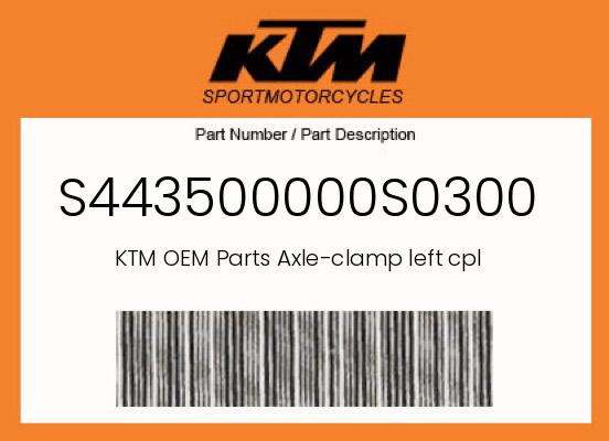 0 KTM OEM Part S443500000S0300