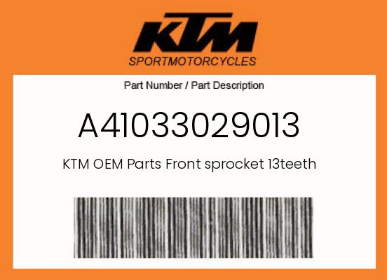 0 KTM OEM Part A41033029013