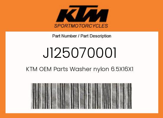0 KTM OEM Part J125070001