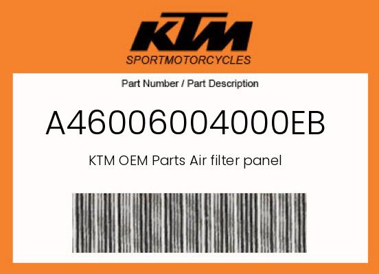 Air filter panel undefined