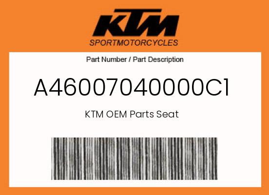 0 KTM OEM Part A46007040000C1