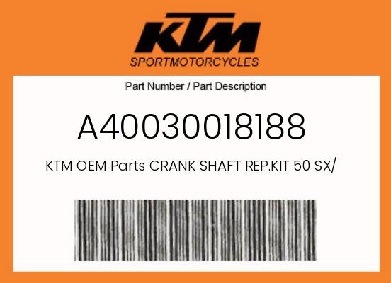 0 KTM OEM Part A40030018188