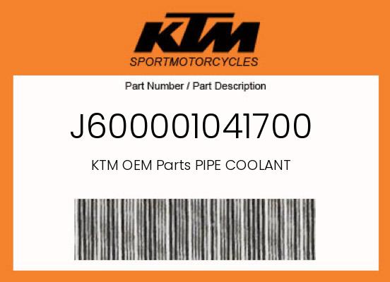 0 KTM OEM Part J600001041700